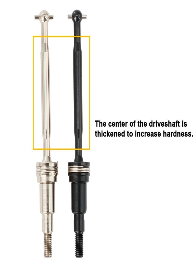 POLANTA #45 Steel CVD Driveshaft Front Rear Drive Shafts Set for ARRMA 1/18 Granite GROM 1/14 Typhon GROM Upgrade Parts,Drive Shaft Thickened Upgraded Version (Black) - Image 5